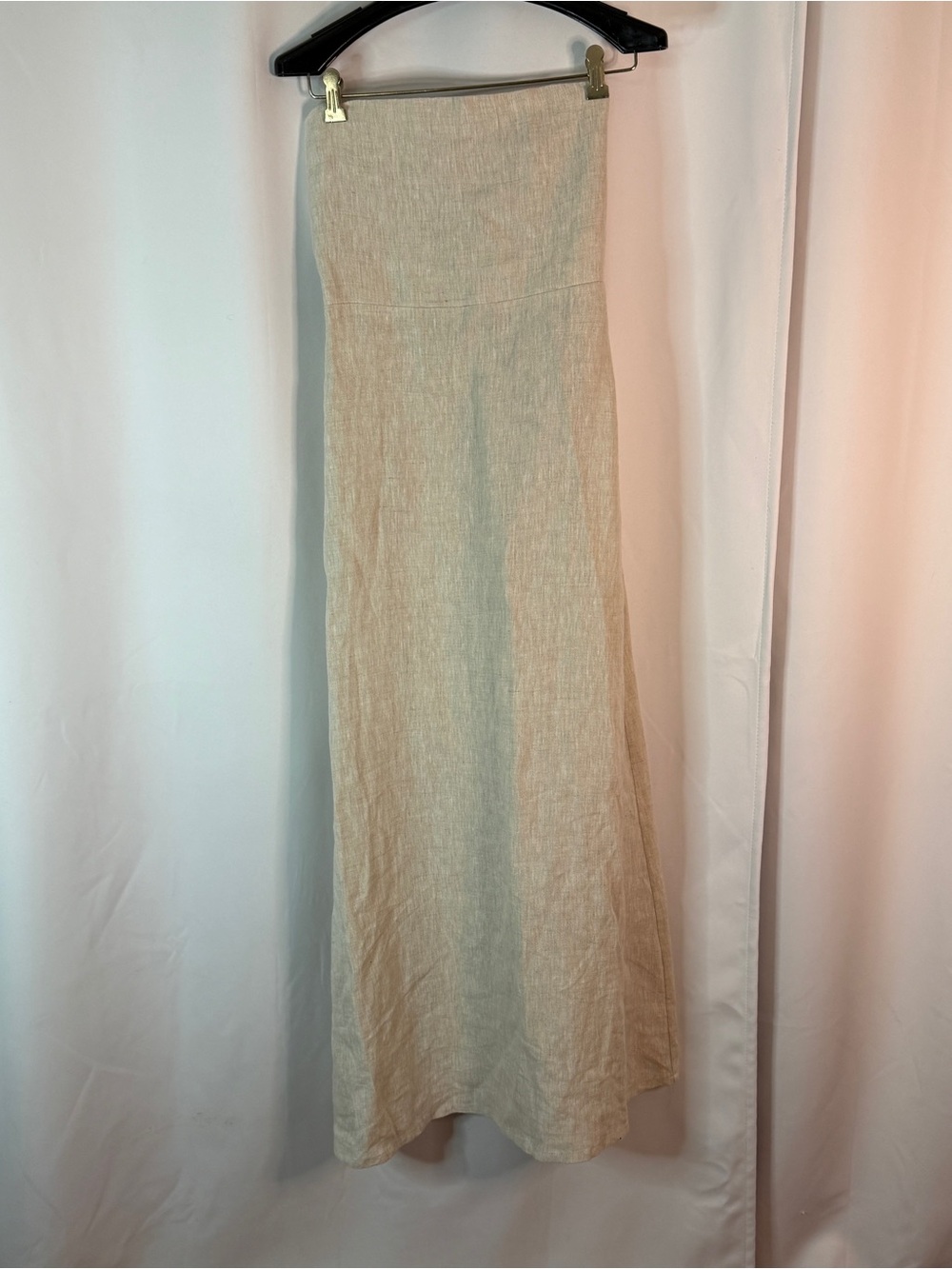 Olivaceous Strapless Dress in Oatmeal